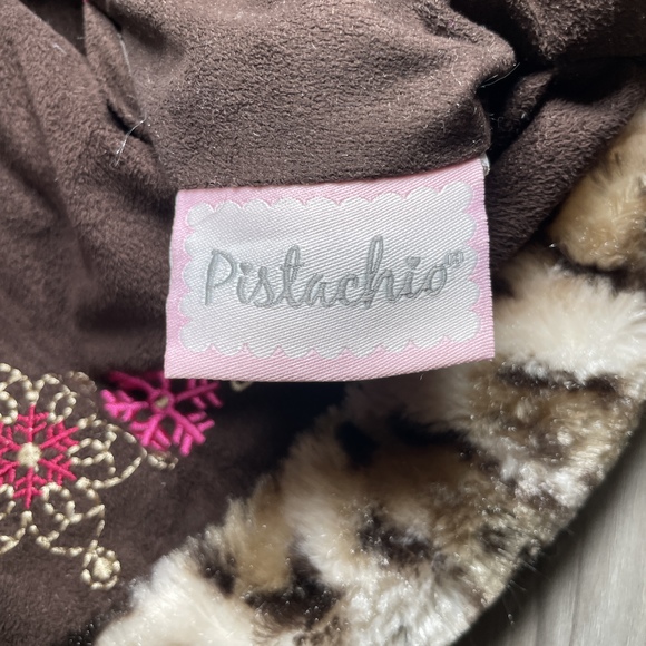 Pistachio Leopard Print Reversible Puffer Coat 2T - Picture 9 of 9